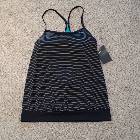 NIKE SWIM tank with builtin M sports bra, NWT, $88 - Picture 1 of 4